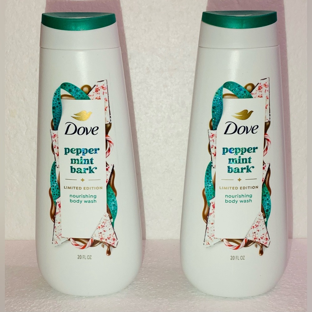 2 Dove Limited Edition Holiday Treats Body Wash Peppermint Bark, 20 fl oz